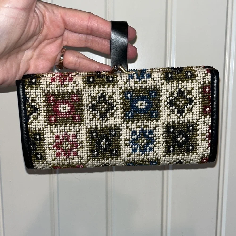 Beautiful vintage boho tapestry wallet cottagecore grandma on trend